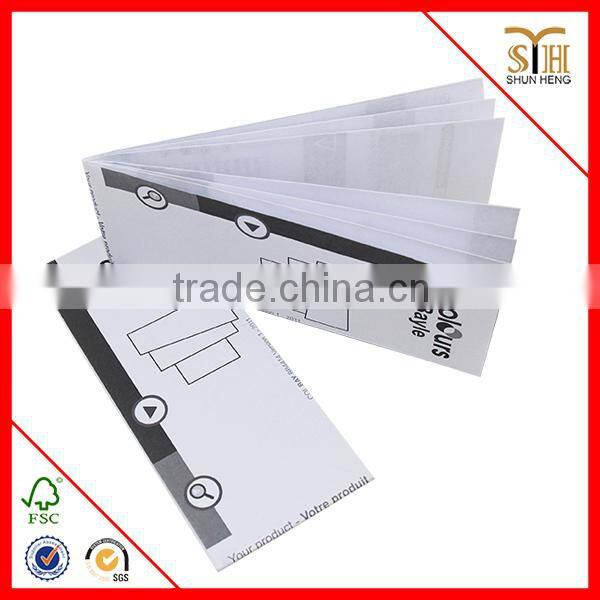 factory price white instruction book
