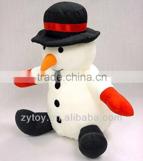 Fashional style soft music shaped wholesale mini plush snowman