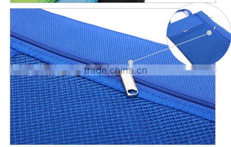 2015 new promotional 100% polyester zipper file packet