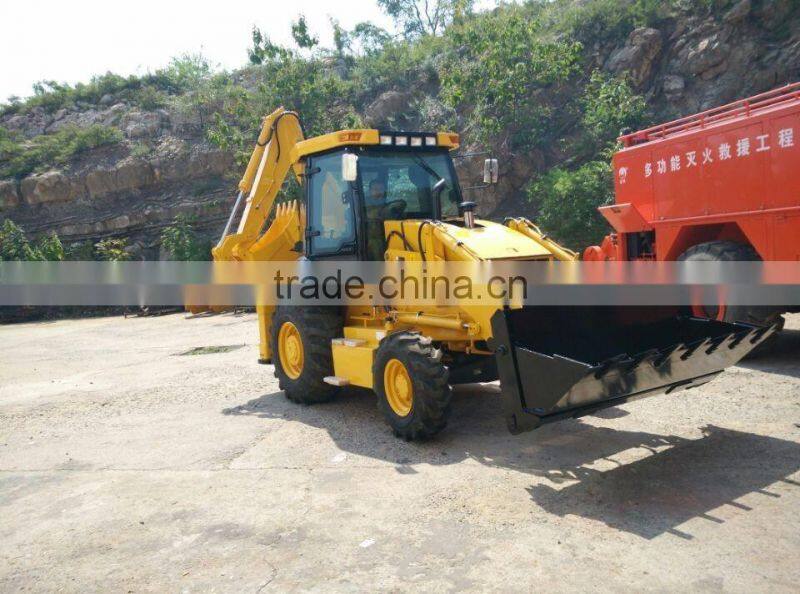 4WD Multi purpose hydraulic front 4 in 1 bucket backhoe loader