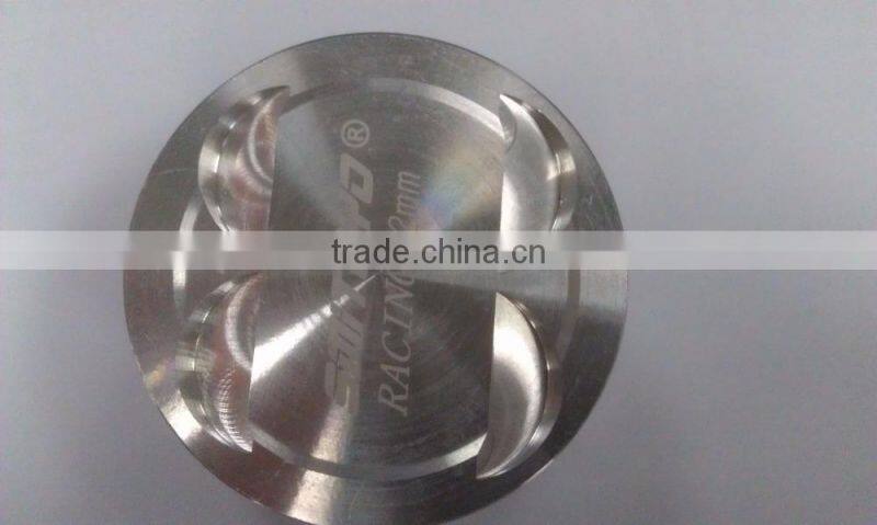 Forged piston for racing motorcycle