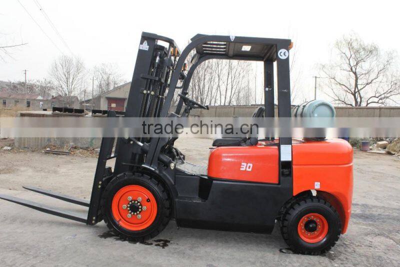 3Ton LPG/Gasoline Forklift with Japan Nissan Engine, side shift option