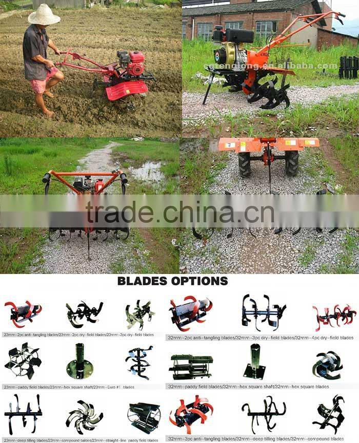10HP Diesel Power Rotary Tiller With Trailer For Land Cultivation
