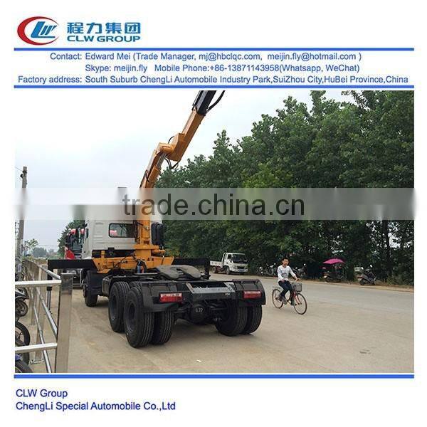 Dongfeng 6*4 truck tractor with crane 200 ton liebherr truck crane