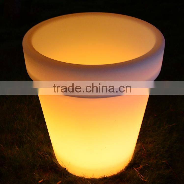 high quality plastic LED Colorful decorative flower pot for wholesale
