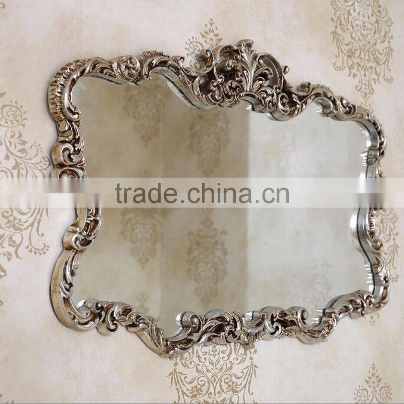 Classic European style home decorative antique finishing wall mirror