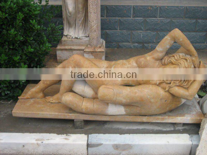 White Marble Virgin and Baby Statue Carving
