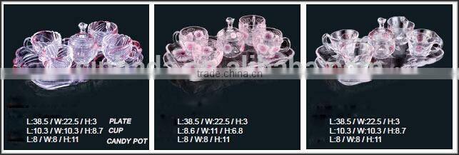 Crystal glass drinking service,coffee cup set