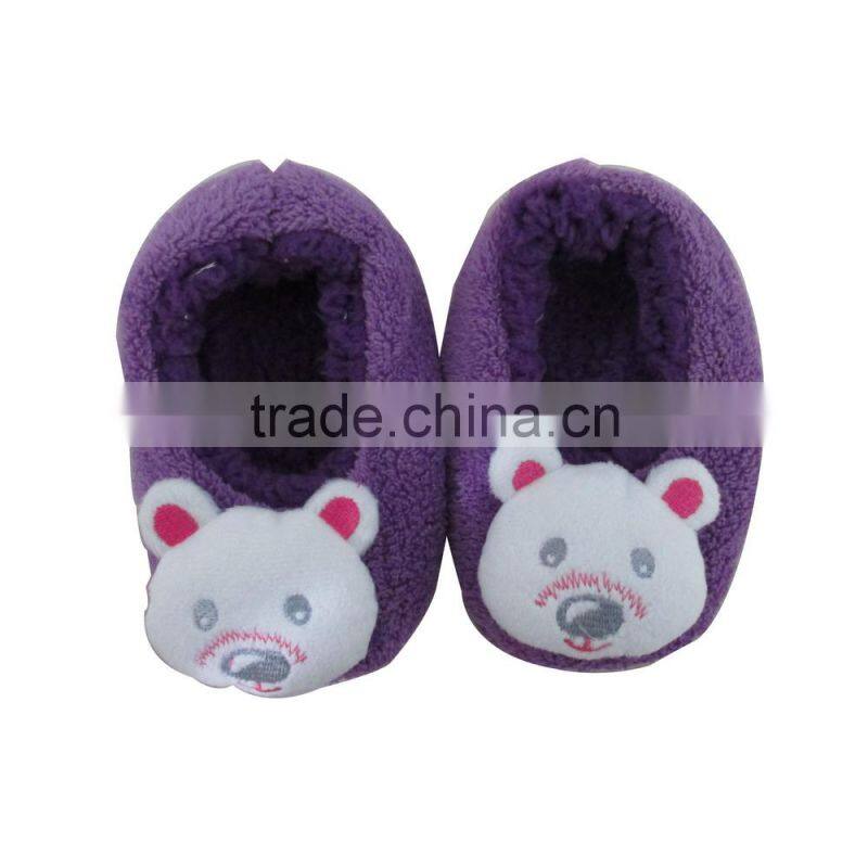 Trade assurance baby anti-skidding animal plush novelty slippers