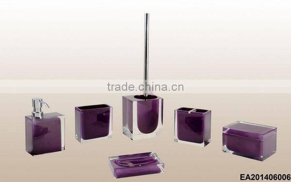 EA0354 trendy black bathroom accessory set wholesale