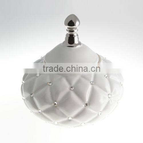 Porcelain Modern Black Container with Lid VCM10-0031