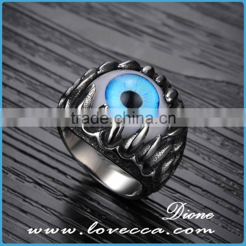 Cheap Finger Spikes Stainless Steel Ring Eyeball Jewelry