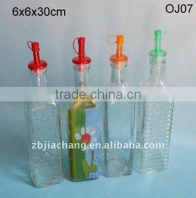 clear square olive oil glass bottle manufacturer