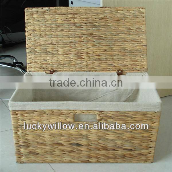 3pcs rectangle seagrass storage basket for garden