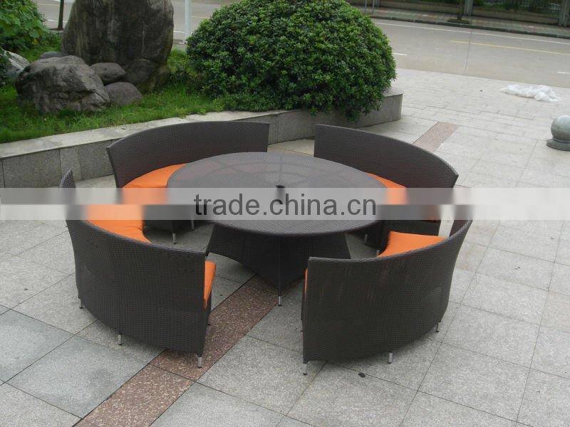 wholesale leisure garden round outdoor wicker dining set