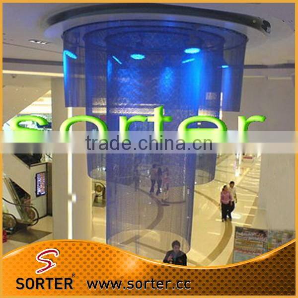 Sorter's aluminum chain mail fabric curtain