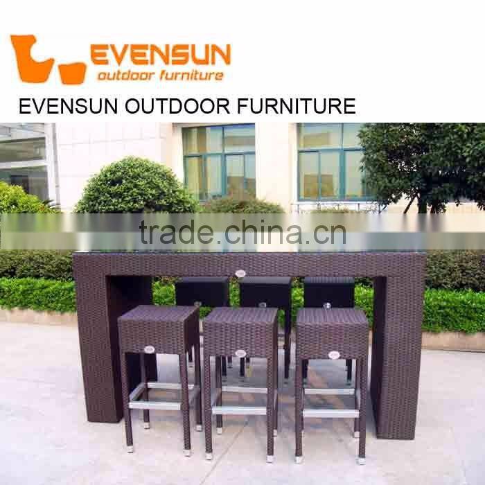 China EVENSUN manufacturer Cheap rattan wicker stool bar chair