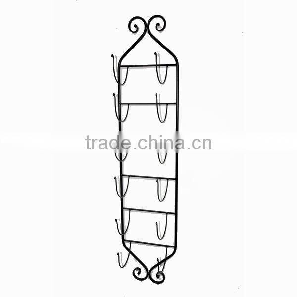 Metal wall mount bathroom towel rack