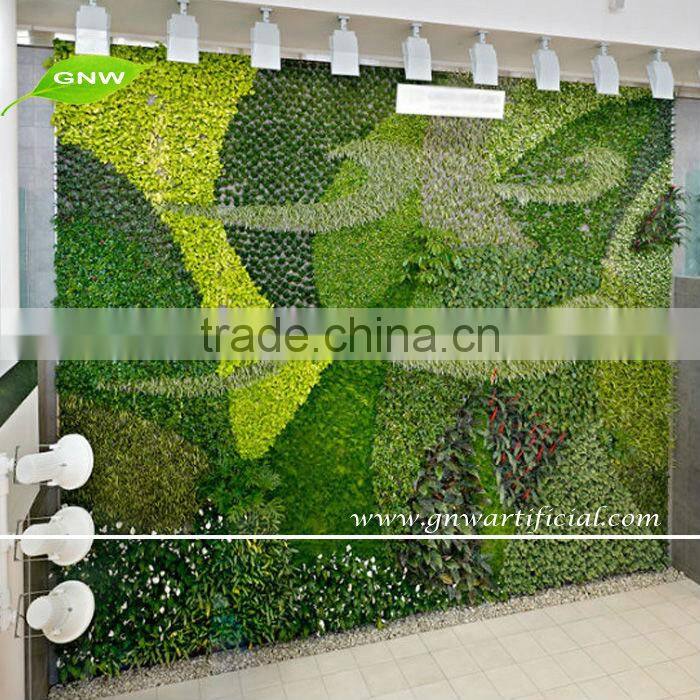 GNW GLW014 artificial vertical garden modules fake living wall for hotel decoration