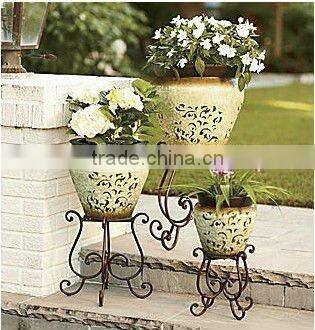 3-piece metal planter set
