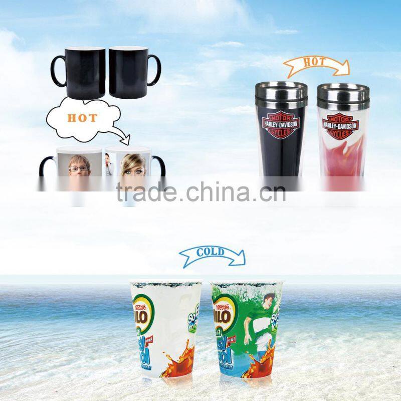 cold color changing PS plastic cup 11 oz with customized