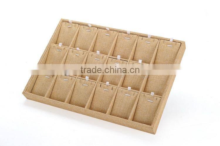 Linen jewelry display neck stands jewelry display tray