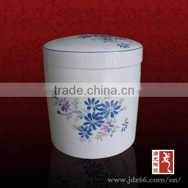 Round design high quality hand painted flowers coffin in funeral supplies for decoration