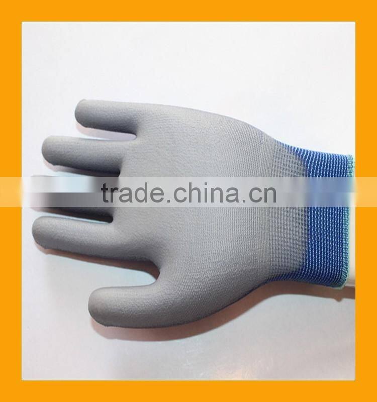 18Gauge Plain Style and Daily Life Usage Nylon PU Glove