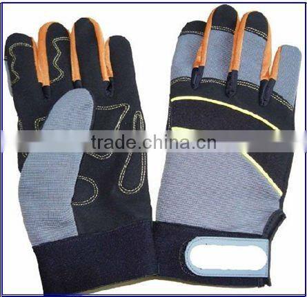 Hot synthetic leather safety anti-shock mechanic gloves ZM892-H