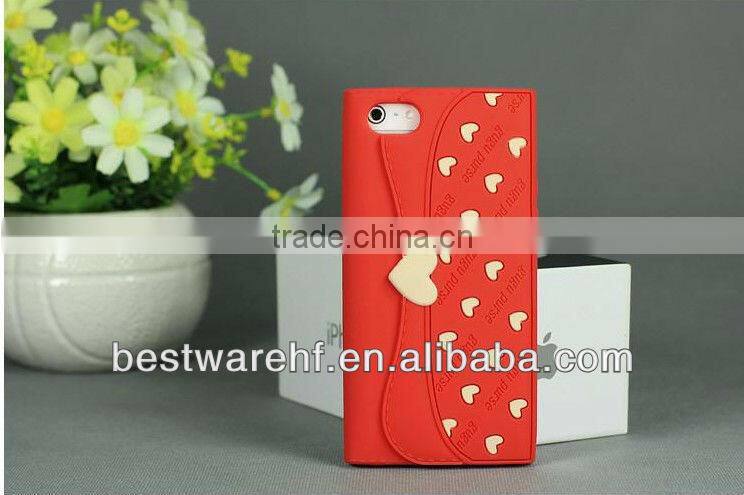 BAG shape silicone mobile phone case for apple iphone5