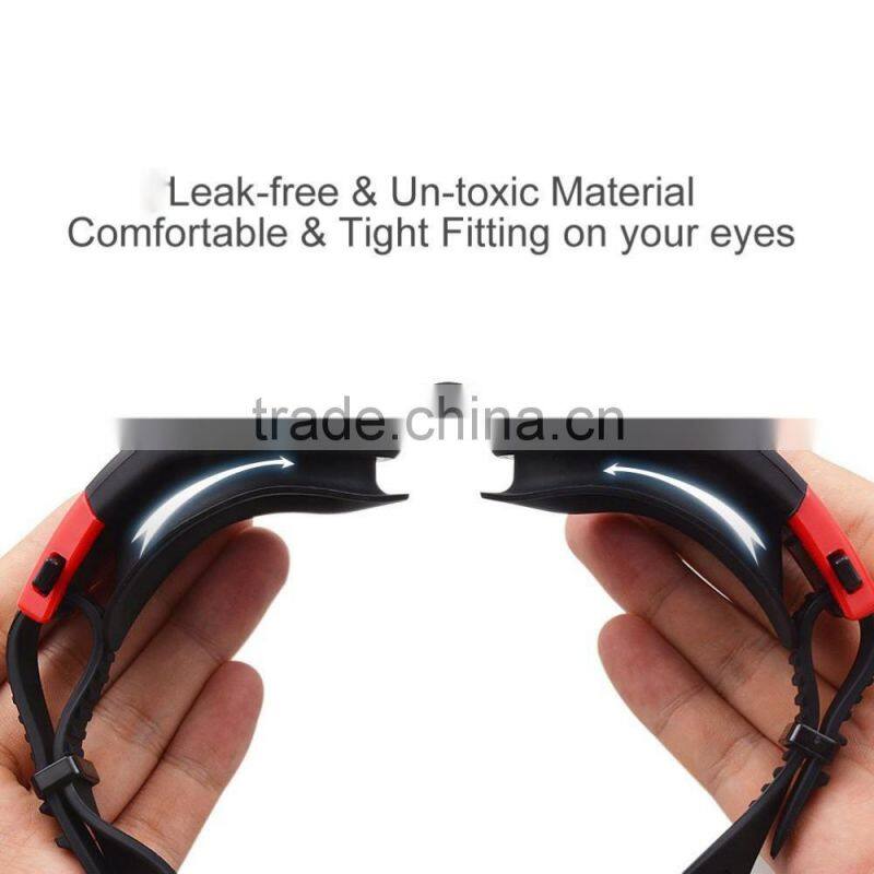 Professional Polarized Blue Silicone Adult Swim Goggles(MM-7202)