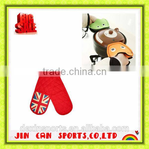 2014 new product cotton kitchen design oven gloves with finge
