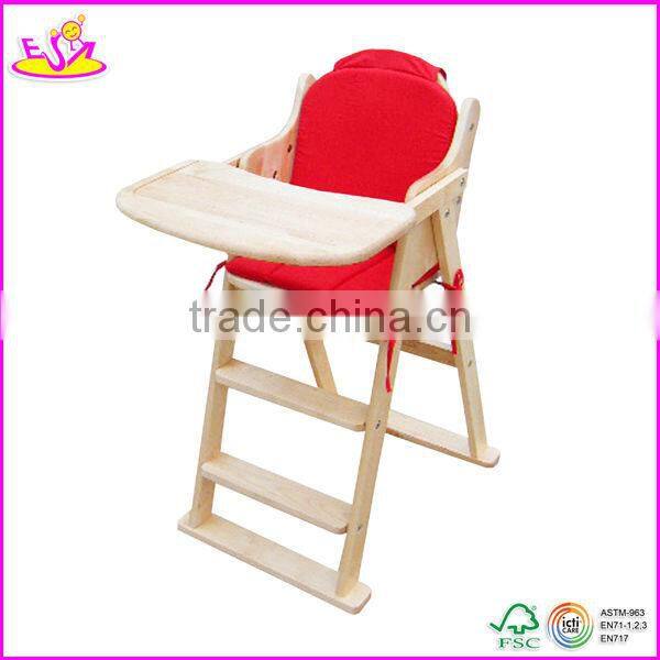 2015 new fashion baby high chair,solid wood high chair,hot sale baby high chair W08F036