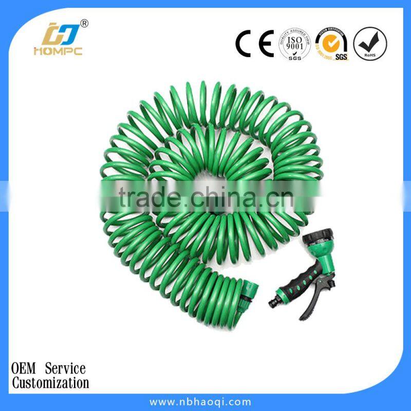 Garden watering flexible coil spring garden hose