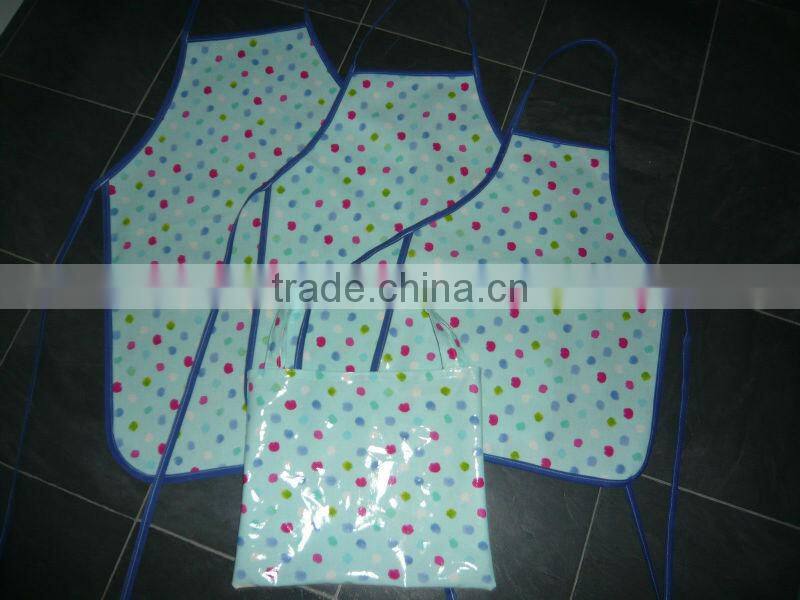 100% COTTON COATED PVC OILCLOTH APRONS AND BAG