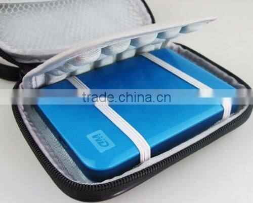 Black Hard EVA Shockproof Carrying Case Pouch Bag for hard disk drive(Z-EV-006)