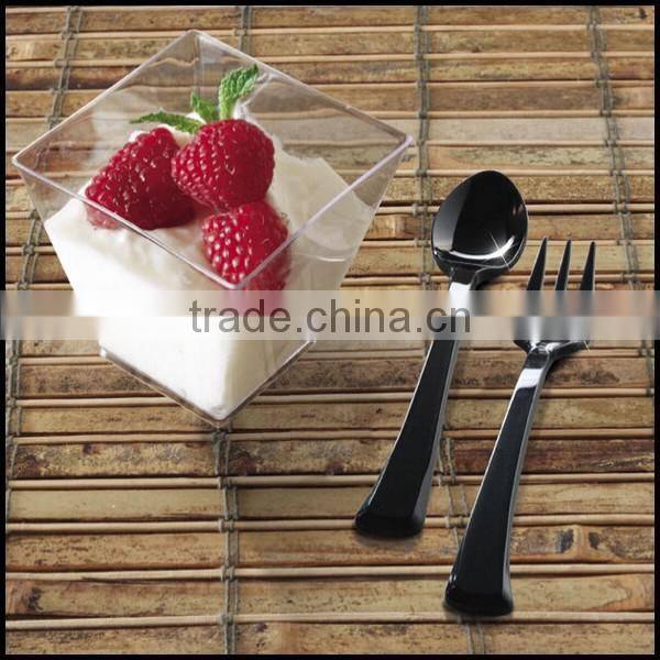 Petite mini tasting spoons disposable cutlery 4" plastic flatware dessert spoons,custom plastic spoons manfuacturer