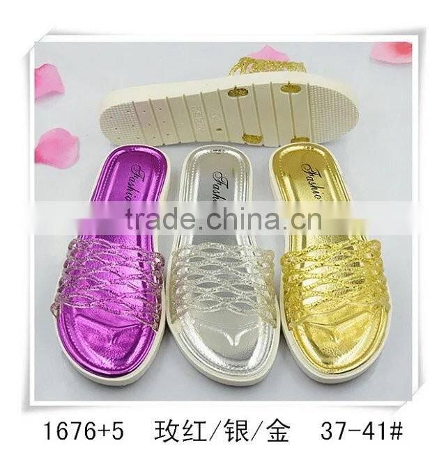 2016 new design crystal fashion slipper for women