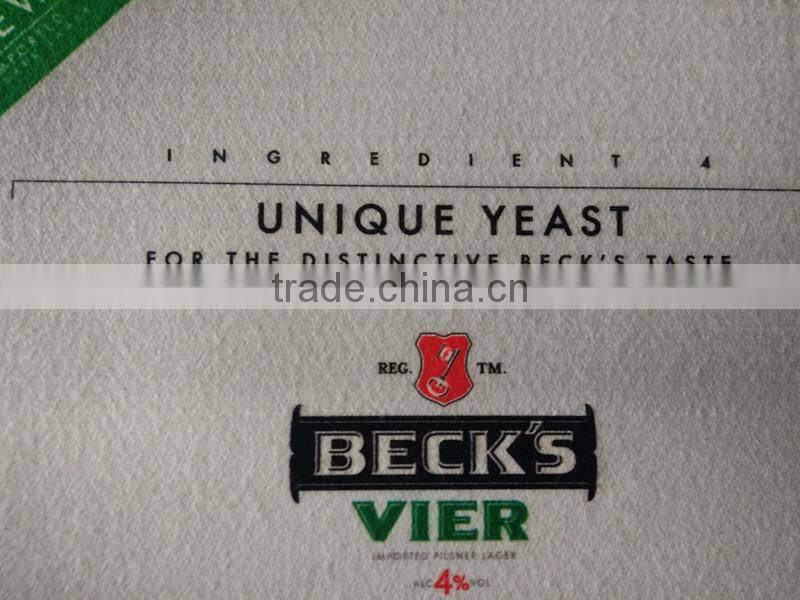 Eco-Friendly Non Woven Fabric branded rubber beer bar mat with logo