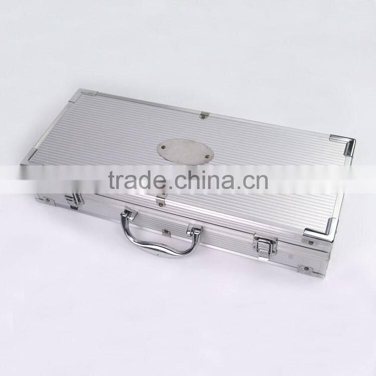 8pcs stainless steel BBQ tool set with aluminum case