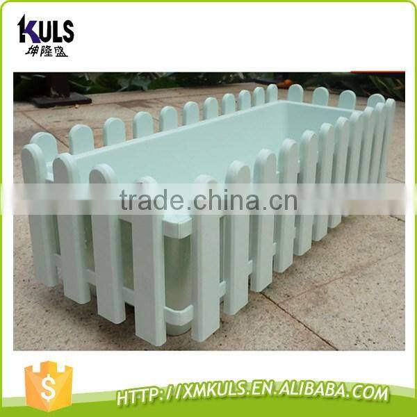 Removable square rectangle plastic garden flower fence pots
