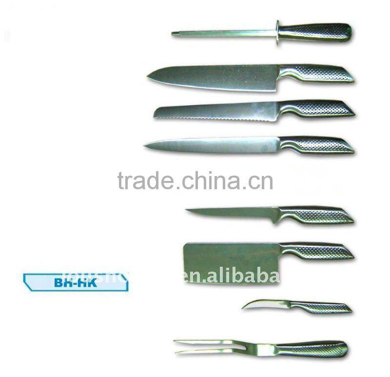 Hot sale Stainless steel knife set wiht hollow handle , cutlery set