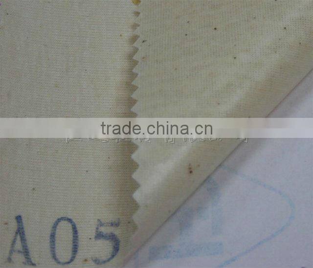 A05 singe-faced cotton knitting fabric with hot-melt flat adhesive