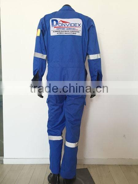 Nomex flame-resistant coverall certified with EN standards
