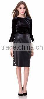 Domin fashion 2017 printing latest skirt design pictures