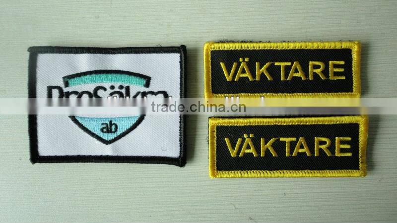 China high quality embroidery logo badge patch for clothing garment