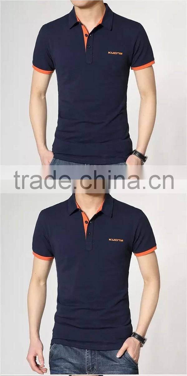 High quality short sleeve 100% cotton rib cuff custom polo shirt design wholesale