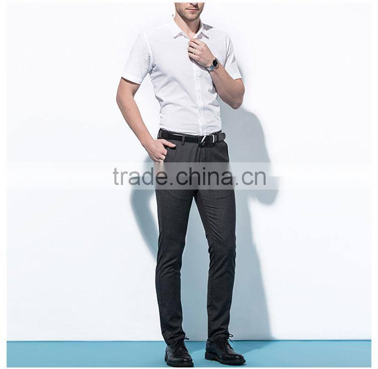 Men's thin casual pants, straight cylinder, loose big size, middle and old grey business men's casual trousers custom