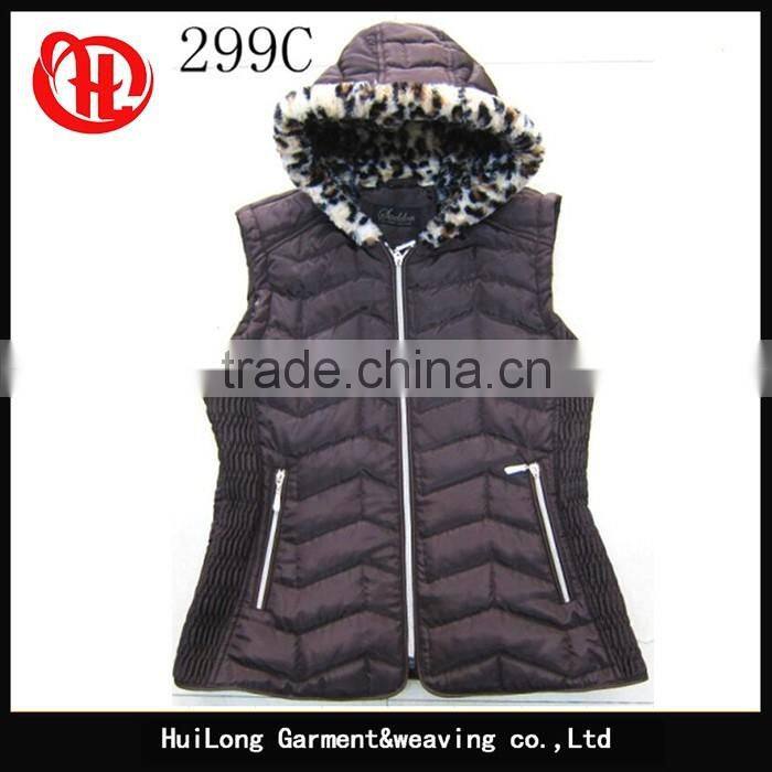 Women padded jacket sleeveless thick vest