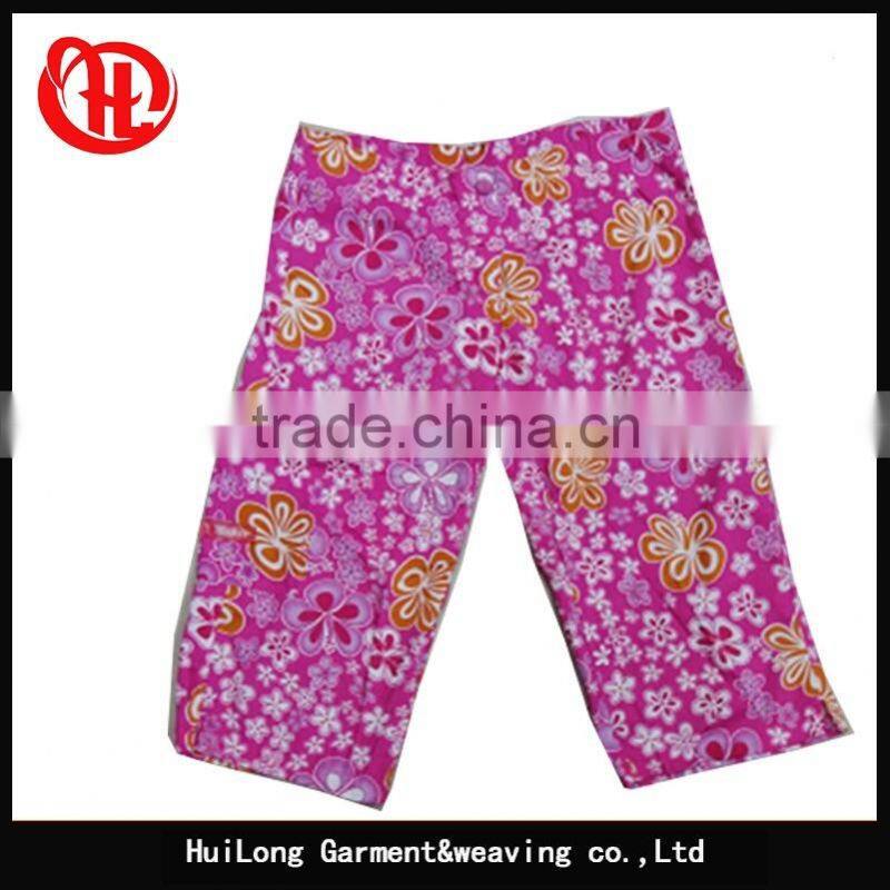wholesale factory lady short pants printed floral stock women cheap shorts